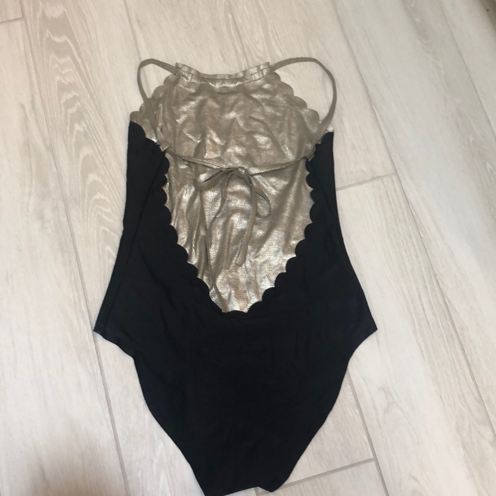Pilyq Reversible Gold/Black Swimsuit Sz L